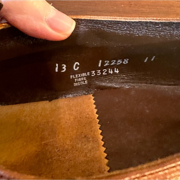 ?3xHPVTG 1980s Florsheim Cognac Tan Leather Slip On Loafers Dress Shoes 13C USA main image 6